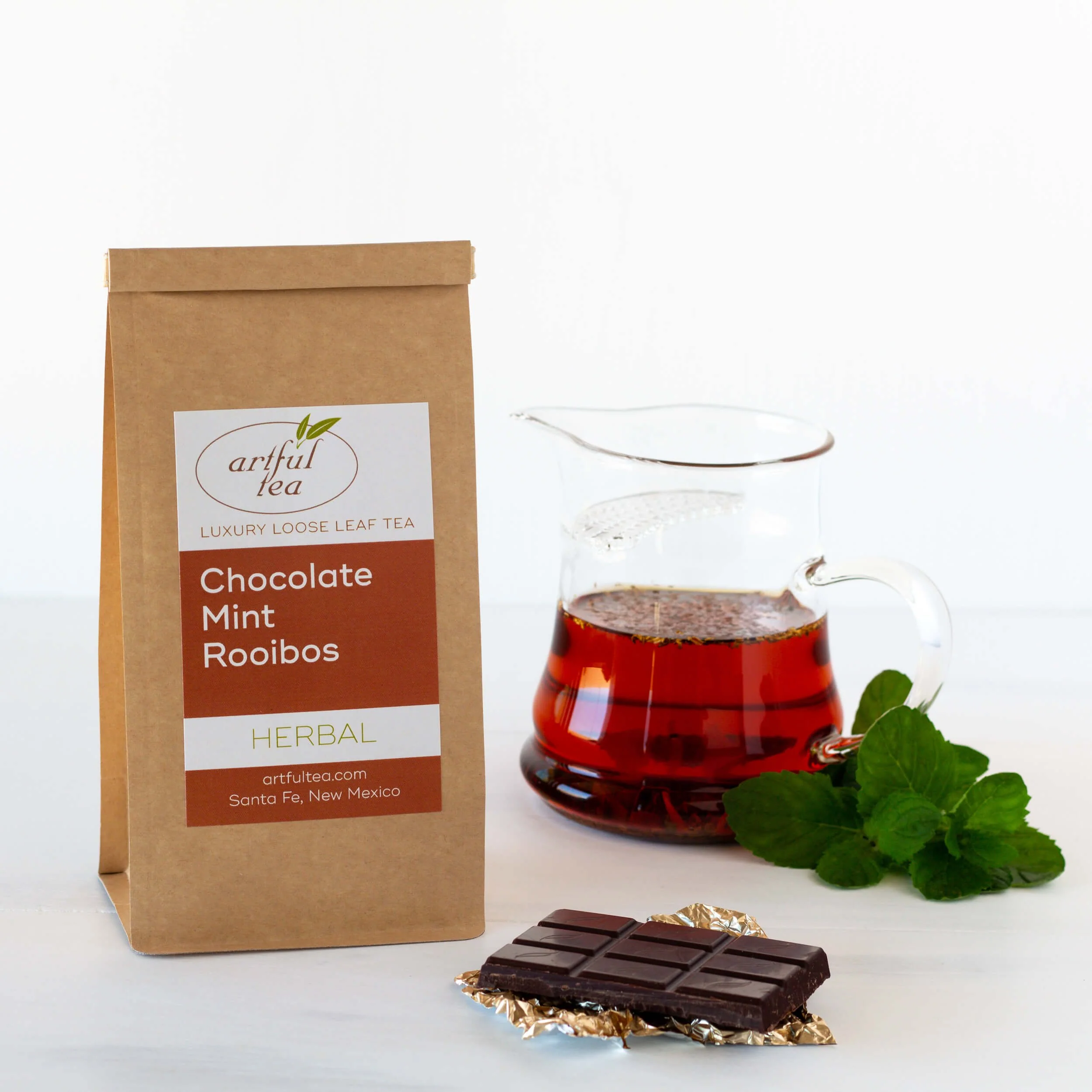 Chocolate Mint Rooibos Herbal Tea - Image 3