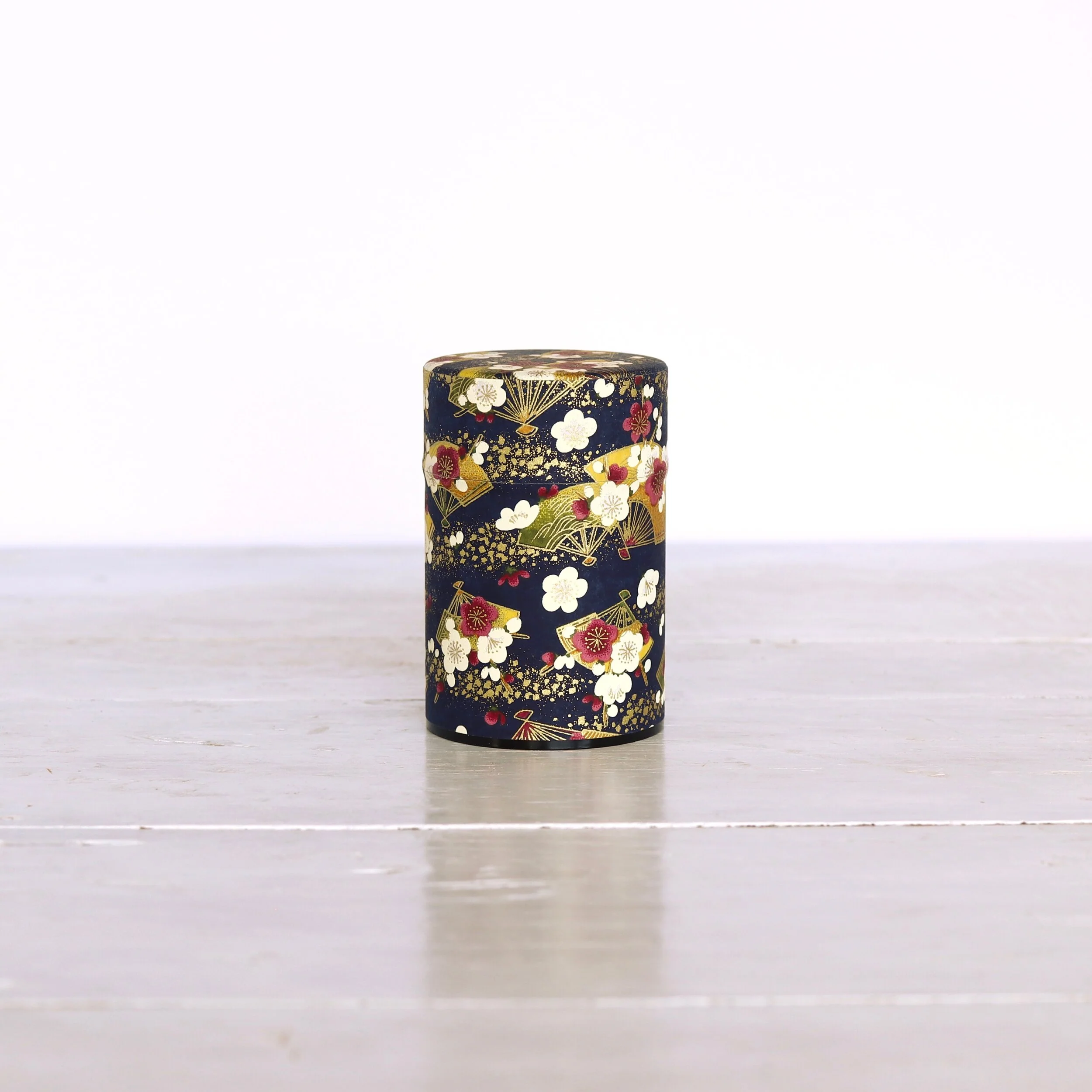 Japanese Tea Tin — Gold Fans - Image 3