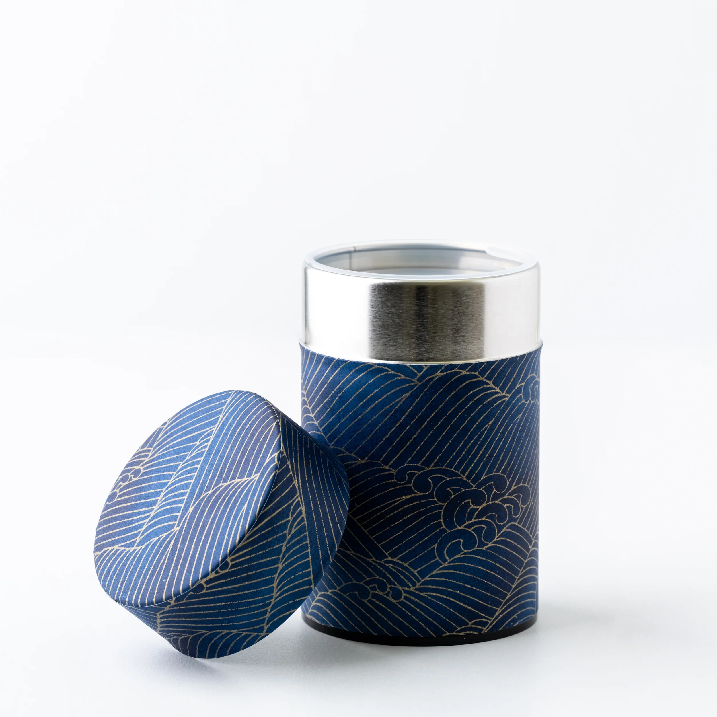 Japanese Tea Tin — Indigo Waves - Image 3