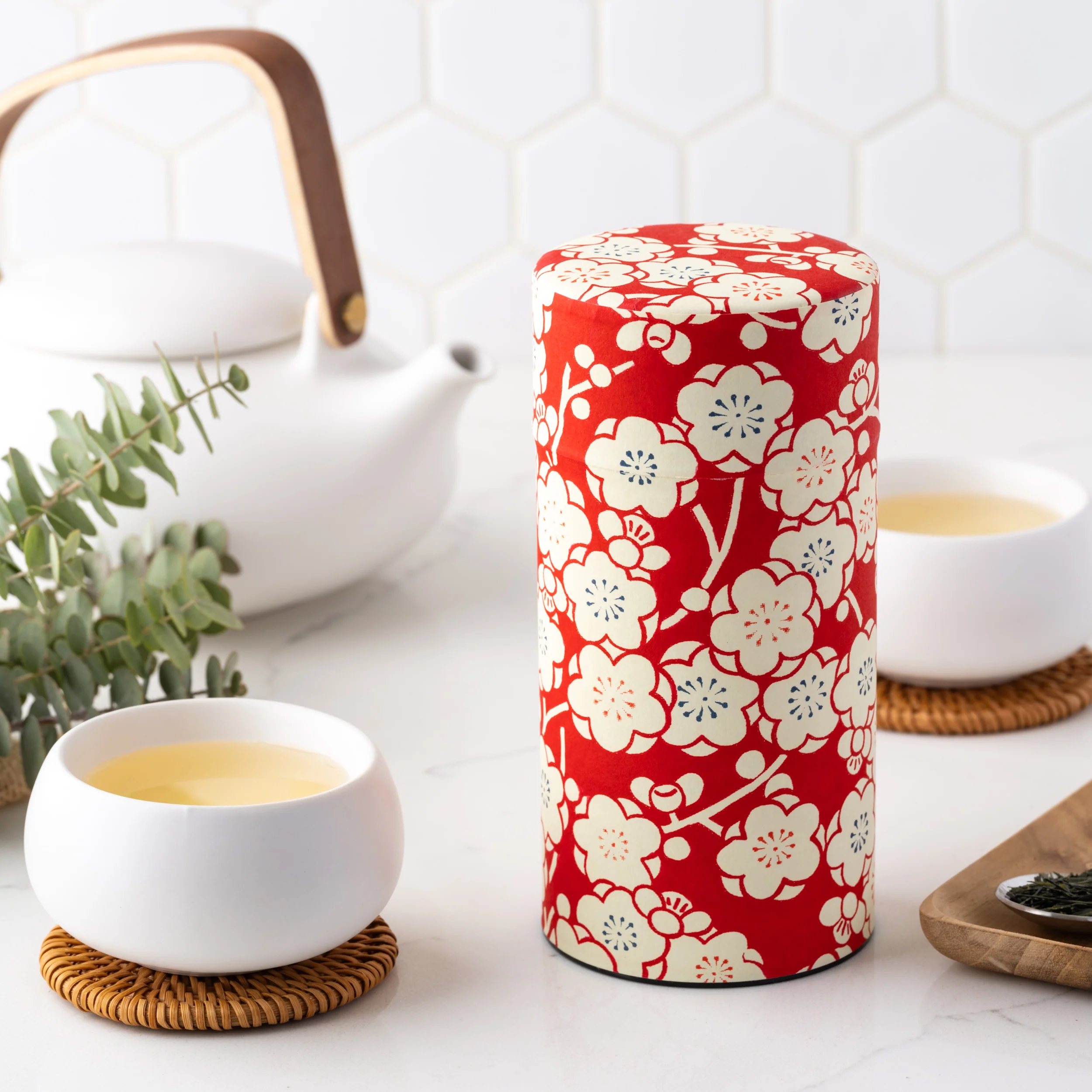 Japanese Tea Tins with Washi Paper